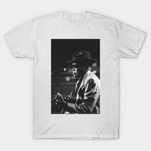 John Lee Hooker BW Photograph T-Shirt by Concert Photos